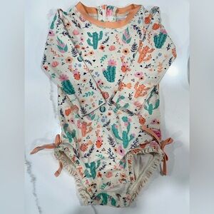 Ruffle Butts Rashguard Swimsuit